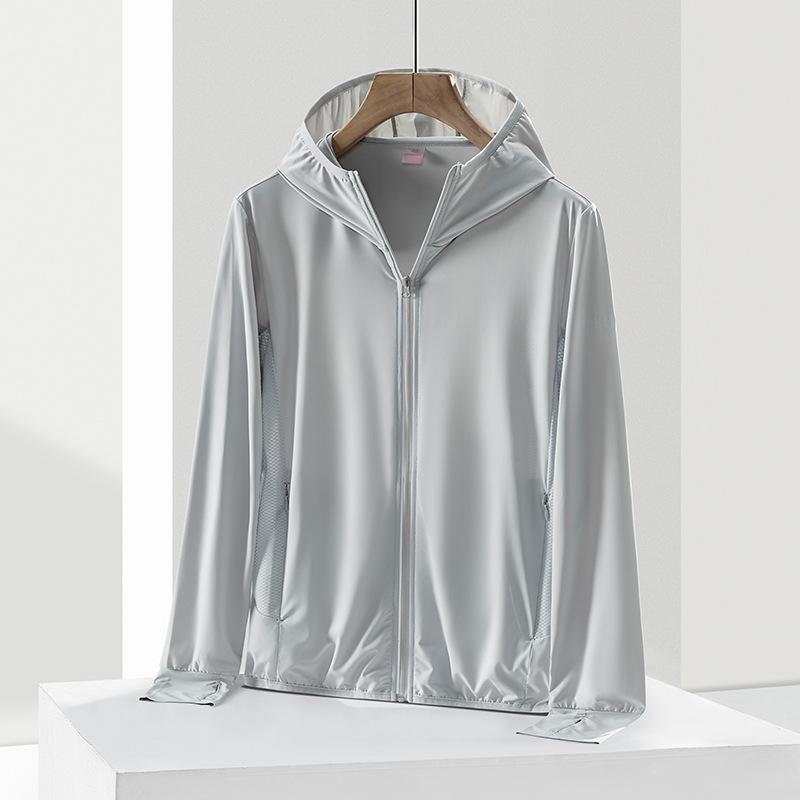 UPF50+ Ultradünne Eisseide Sonnenschutzjacke für Damen & Herren - Schlankmachend, Atmungsaktiv, UV-Schutz