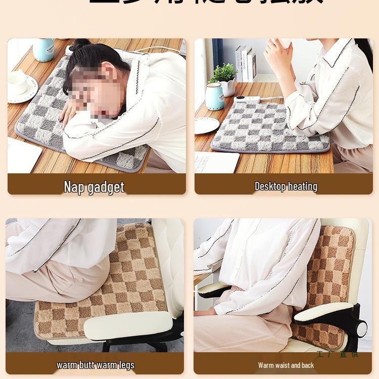 Electric Heated Chair Cushion Pad - Plug-in Warming Seat for Office