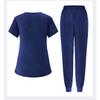 Ladies' Loose And Comfortable V-neck Short Sleeved Workwear With Multiple Pockets Suit Set