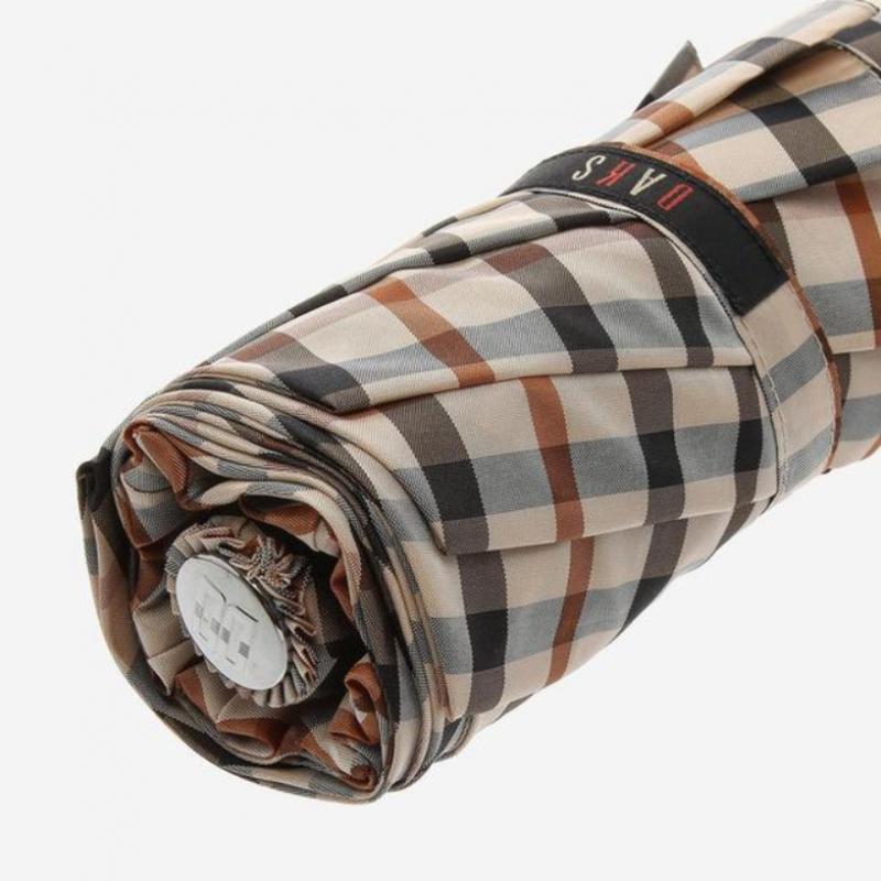 Daks Brown Check 3 Fold Automatic Umbrella Dbum9e801