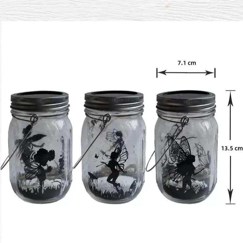 HOMZY Solar-Einmachglaslicht Solarlaterne Lichterkette Wasserdicht IP65 Hängend Stehend Solarlampe Gartendekoration für Terrasse Rasen