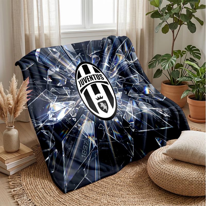 Juventus FC Theme blanket Soft Flannel Blanket Plush Throw Blanket Cozy Sofa Bed Blanket for Home Decor