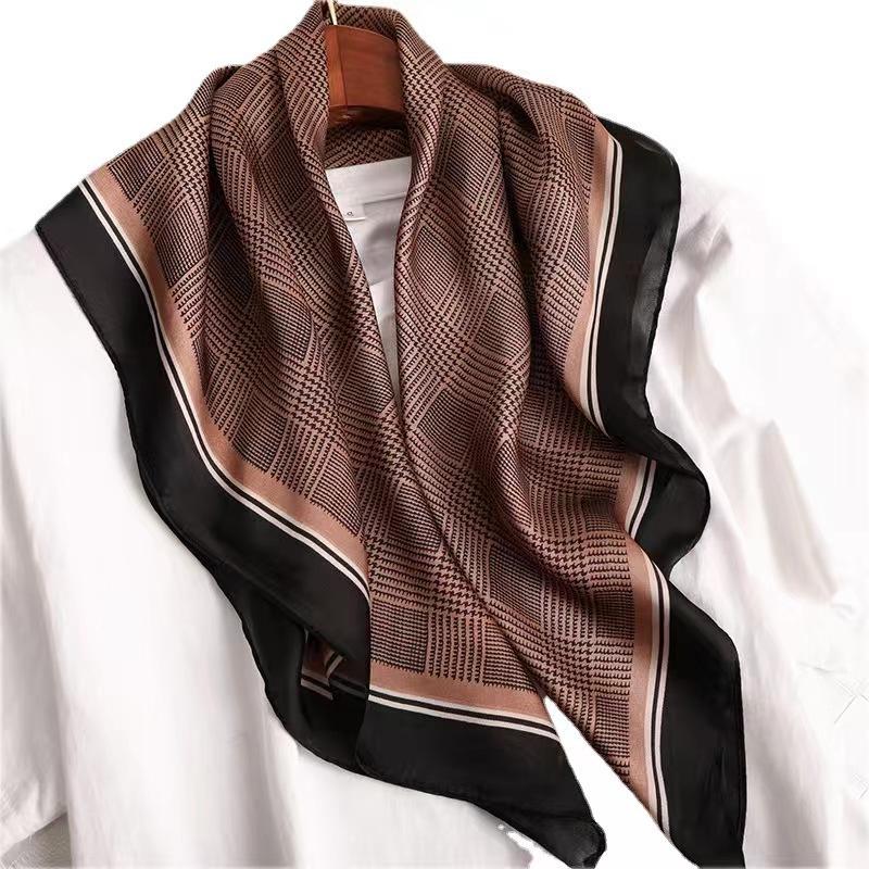 Fashion Paisley Print Kerchief Women Hair Scarf Silk Headband Bandana Head Scarves Female 70*70cm Square Hijab Scarfs For Ladies