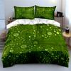 Nature-Inspired Green Leaf Print Trio  Kid'S And Adults' Bedroom Decor, Exquisite Three-Piece Bedding Set Gift