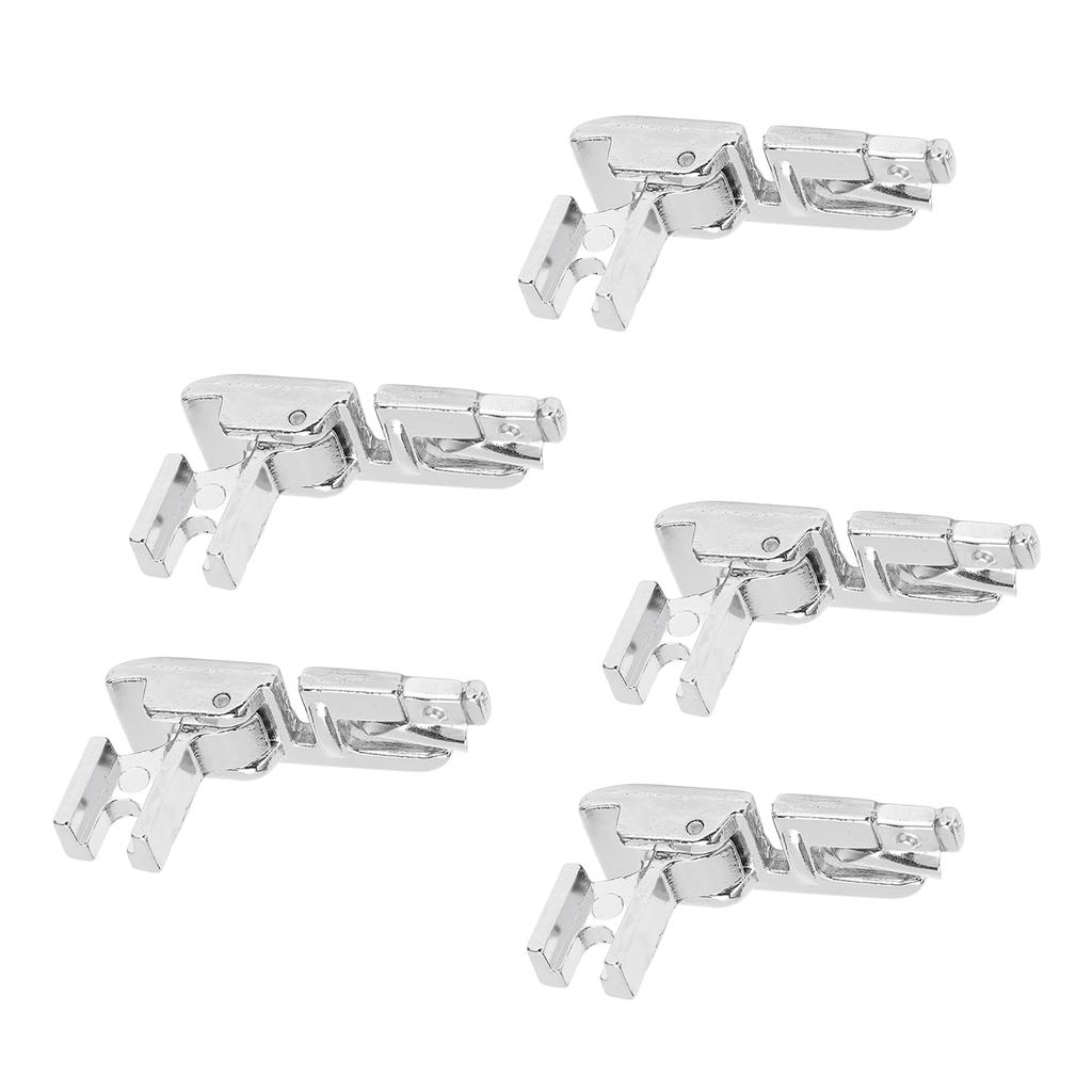 5Pcs Hemmer Foot Stainless Steel Low Handle 3MM Multifunctional Universal Presser Foot for Household Sewing Machines