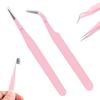 Wimpern Künstliche Wimpern 5 2 Stück Typen Edelstahl Geeignet für Feine Künstliche Wimpern Set Pinzette, Pinzette, Farben, (2 Inklusive), Gerade/Gebogen