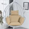Egg Chair Cushion Swing Chair Cushion with Headrest Washable Hanging Basket Seat Cushion Replacement for Patio Garden Egg Chair