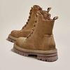 Martin Boots Women's Spring and Autumn New Leather Platform British Short Boots Tooling Rhubarb Boots