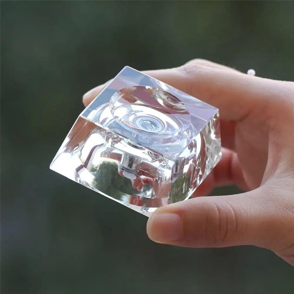 Multi Color Changing LED Glass Sphere Holder Home Decoration Glass Glowing Pedestal  Living Room