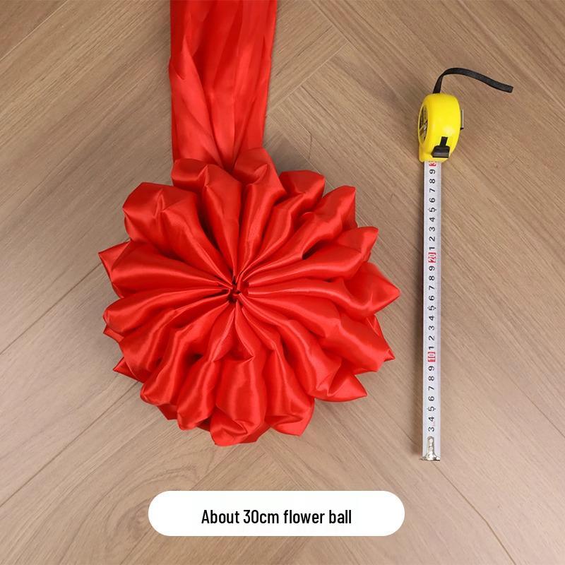 Große rote Seidenhortensienkugel für Hochzeiten, Banddurchschneidungen und Einweihungsfeiern