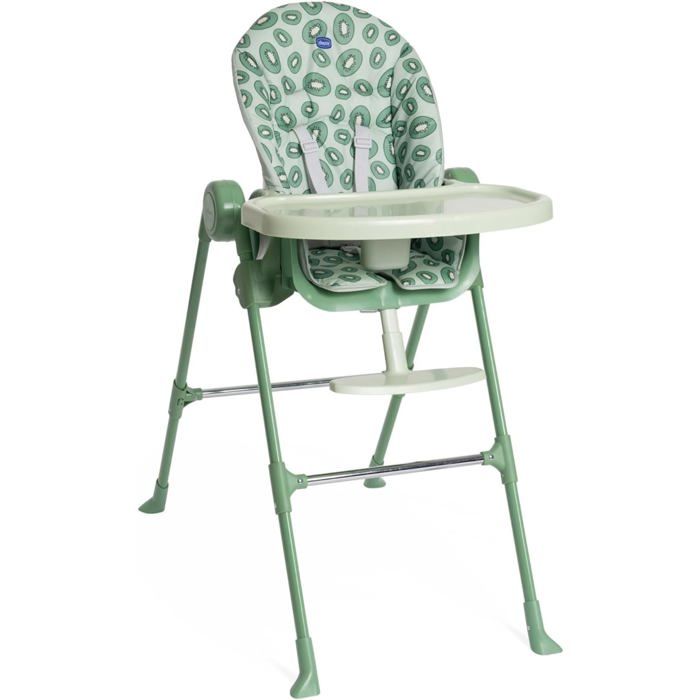 Chaise Haute Chicco Polly Essential Évolutive 0-15 kg, Pliable, 3 Inclinaisons, Vert