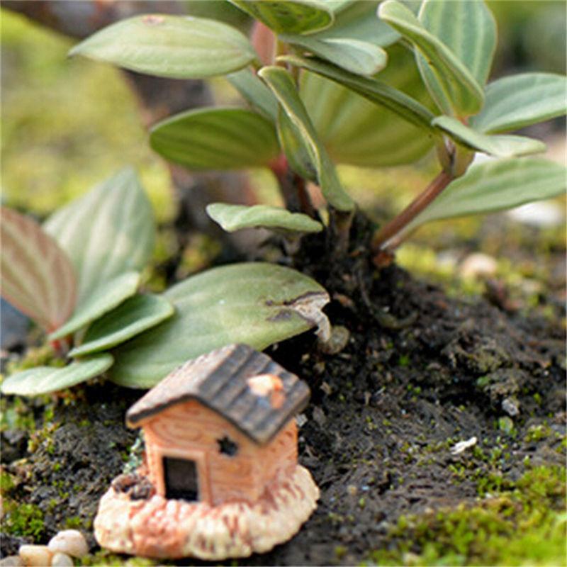 Mini Craft Castle Small House Fairy Garden Miniatures Terrarium Figurines DIY Crafts Ornament Micro Landscape Home Decoration