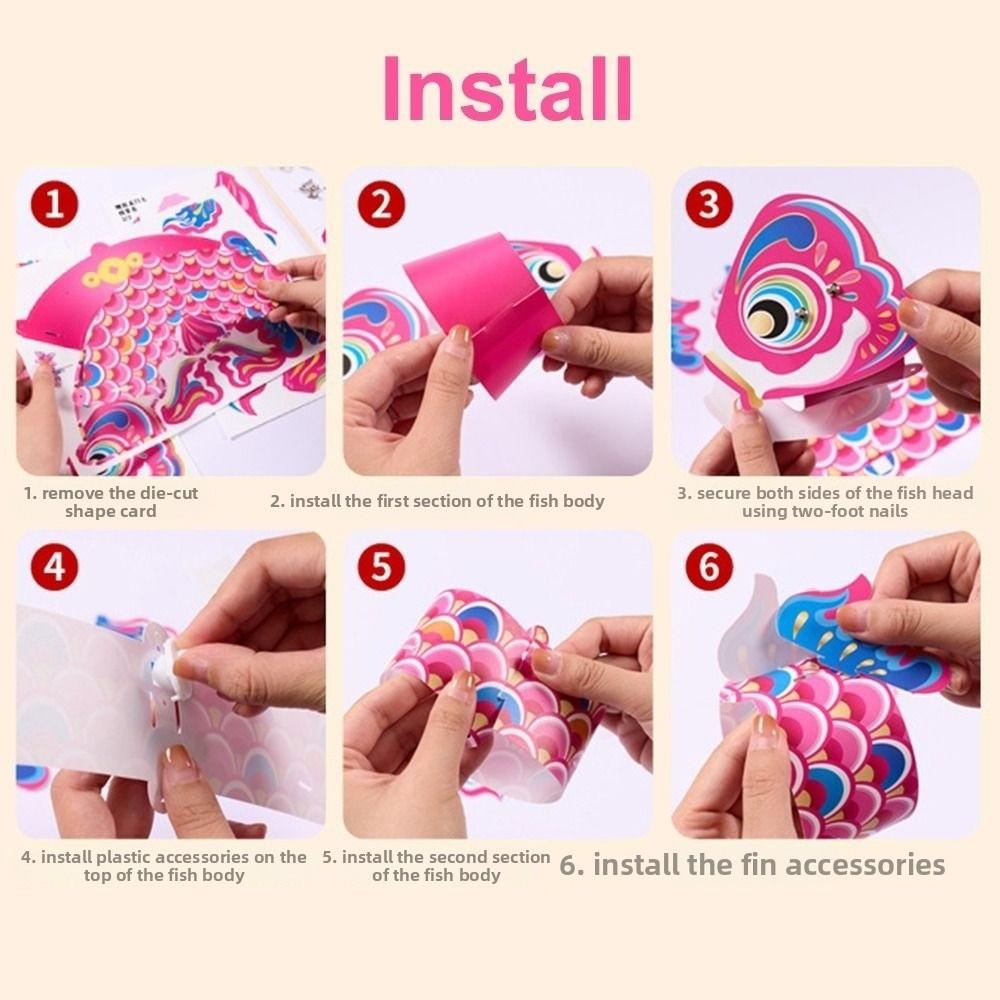 DIY Material Package New Year Fish Lantern Waterproof Hanging Ornament Handmade Lantern Festival Atmosphere Festival Lanterns