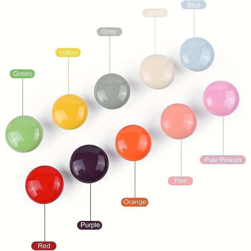 10 Manopole Ceramiche Colorate Carine Lucide, 1,260,94 Pollici, Ideali per Armadi, Cassetti, Mobili e Progetti Fai-da-Te per la Casa, con Viti di Montaggio