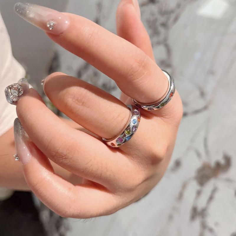 

Factory Direct Supply Gd With The Same Retro Niche Color Dopamine Versatile Bracelet Open Ring Internet Celebrity Jewelry