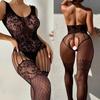 Women's Jumpsuit Deep V Perspective Tight Hollow Jumpsuit Long Elegant Women's Overalls Sexy Lingerie Sexy Towys for Women Xxx