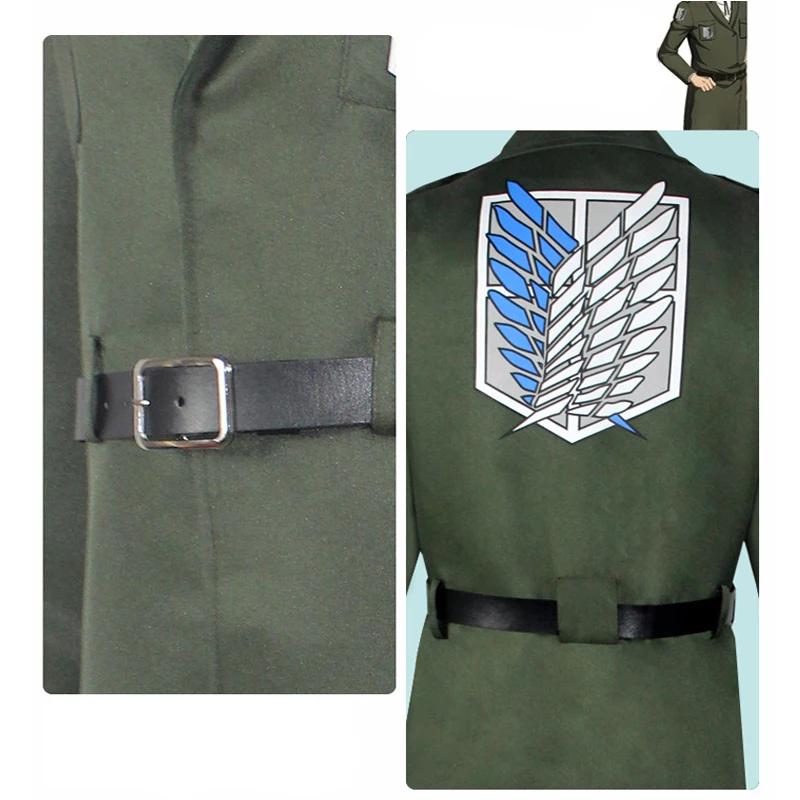 Attack on Titan Cosplay Anime Stagione 4 Corpo di Ricerca Eren Jager Armin Arlert Giacca Verde Scuro Costumi di Halloween per Donne Uomini
