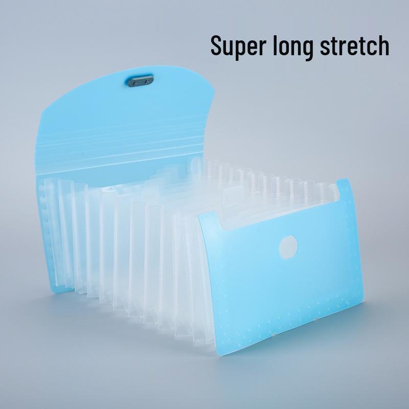 Candy Color Accordion A6 Waterproof Document Holder - 13 Pockets, Dirt-Resistant, Large Capacity for Tickets & Invoices
