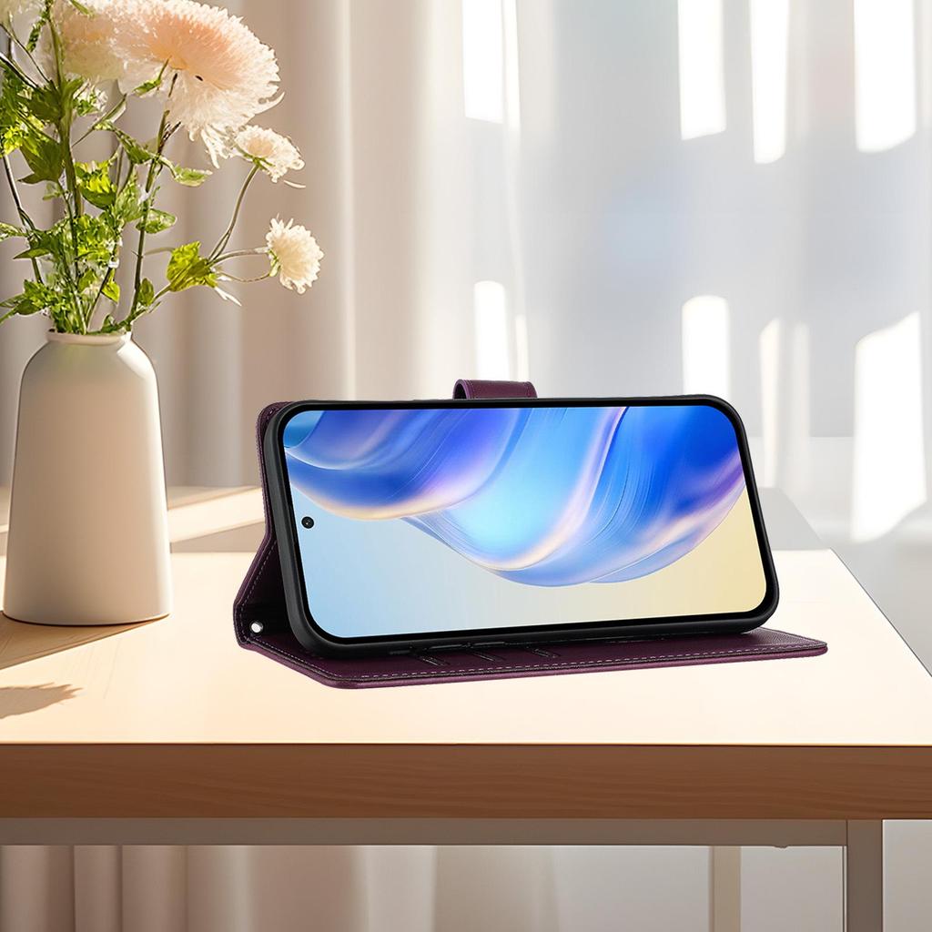 Sharp Aquos R11 Honeycomb Leather Flip Case with Card Holder