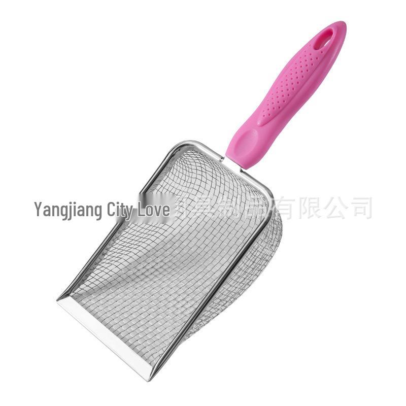 Stainless Steel Cat Litter Scoop with 10 Mesh, Reptile Sand Scoop, Beach Shovel, Reed/Chicken Shovel