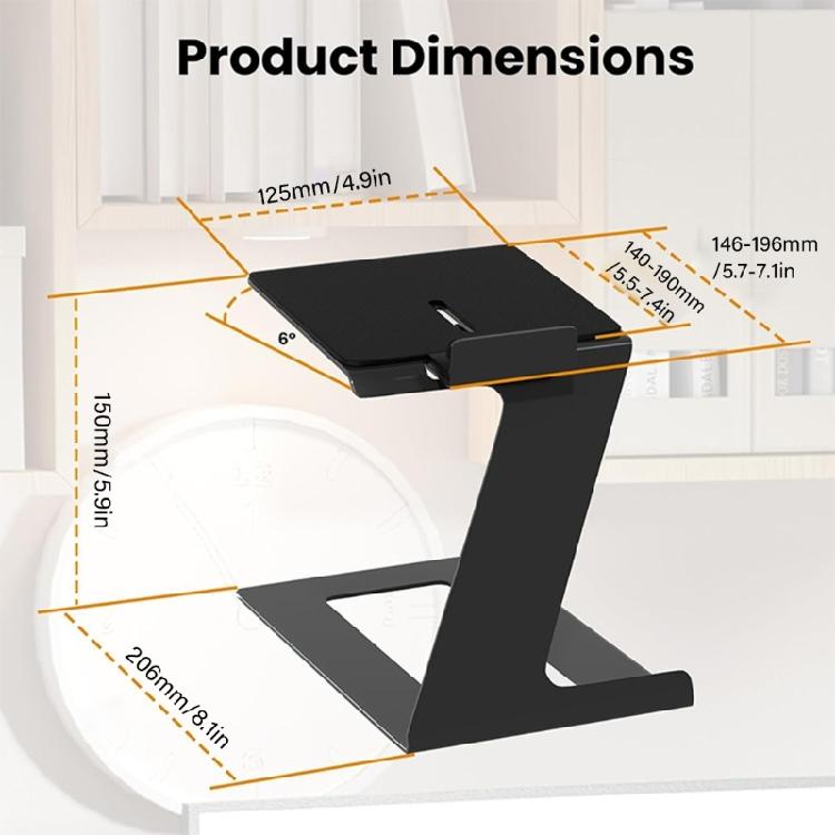 Desktop Speaker Stand 6° Incline Speaker Stand with Vibration Absorption Pads Support 22lbs Studio Monitors Holder