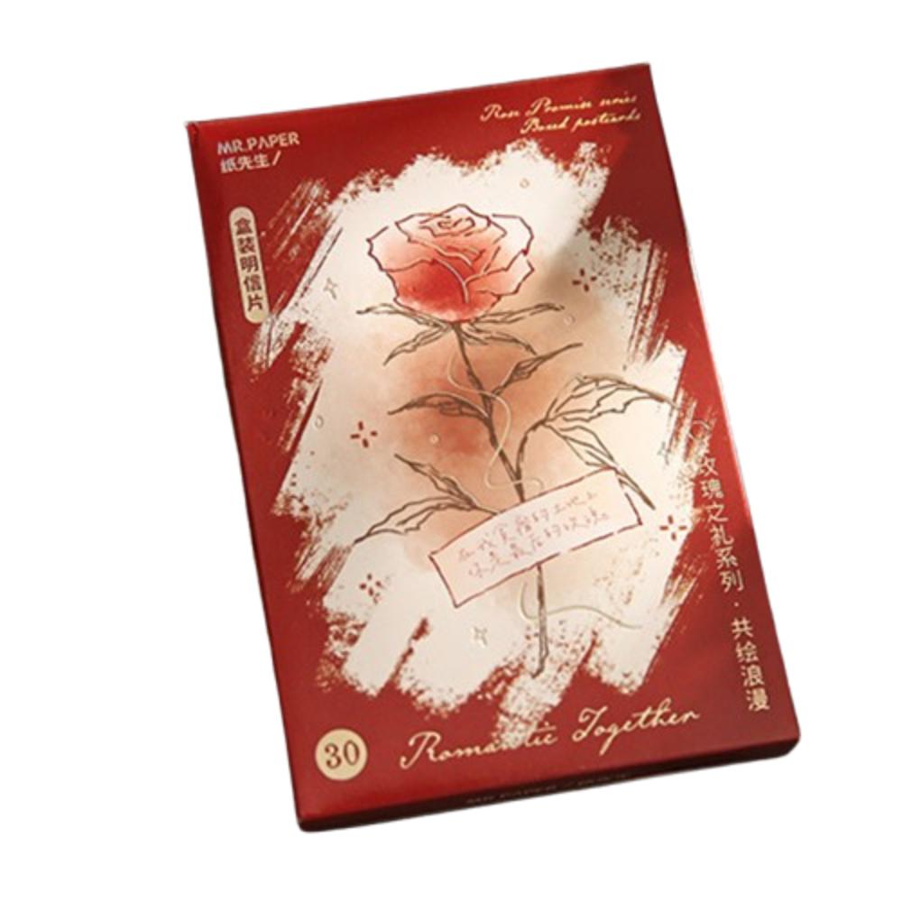 

30 шт./набор красочных цветочных открыток, набор винтажных серий, декоративные открытки, реквизит для фотосъемки красный