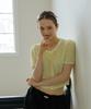 Leterie Punching Ribbon Cardigan_Yellow