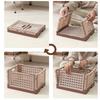Collapsible Plastic Crate Box with Handle Folding Toy Box Foldable Storage Basket  Household