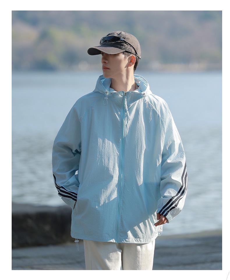 WASSUP Men's UPF50+ Ice Silk Sun Protection Jacket - Summer Cooling UV Shield Shirt