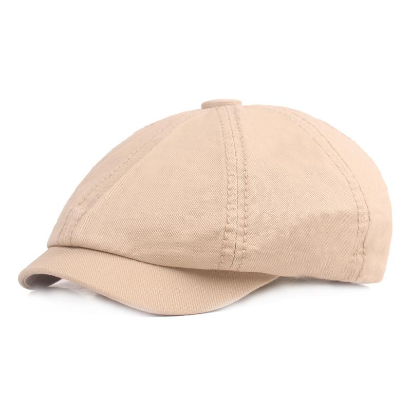 Bavlněný baret Pánská malířská čepice Newsboy čepice Klobouk Rybí kost Osmihranný klobouk