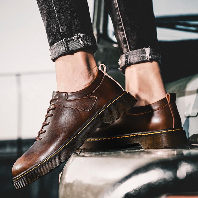 Högkvalitativa Herr Casual Skor Mode Herr Ballerinaskor Business Herr Oxford Skor Märke Man Mjuka Bekväma Snörskor Utomhus Skor