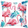 Pink Flamingo Pillow Case Decoration Holiday  Happy Birthday Party Hawaii Tropical,