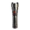 Powerful Torch High Power LED Flashlight Super Bright LED Light Rechargeable Outdoor Camping Lantern Zoom Power Display
