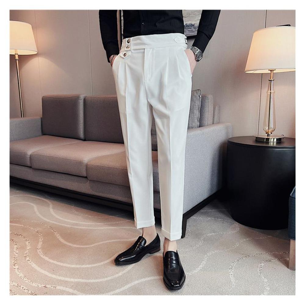 Men's Summer Trousers  Business Formal Pants Slimming and Mature Style Casual Suit Pants