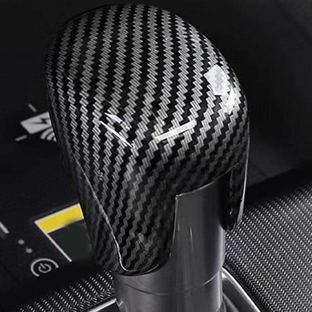 Carbon Fiber Style Gear Shift Knob Cap Cover Trim For Honda Accord 2018-23