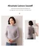 Cashmere Ribbed Slim-Fit Sweater: Warm, Thick Half-High Collar Knitwear for Autumn & Winter