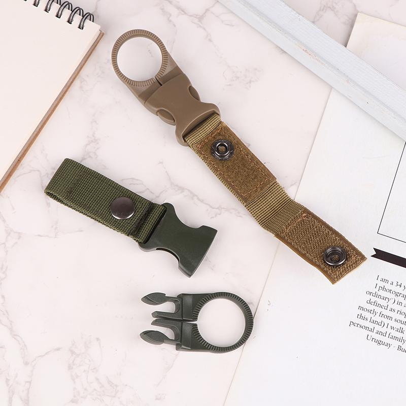 Tragbare Wasserflasche Aufhängeschnalle Mineralwasser-Clip-Schnalle Outdoor Taktisches Nylon Getränkeflaschen-Gurtband Aufhängung