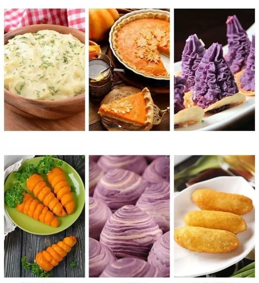 Potato puree mater with horizontal handle, food mater kitchen tool, suitable for purple sweet potatoes, avocados, beans, yams an