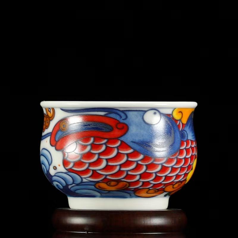 Čína estetická keramika porcelán neobvyklé šálky krásné ručně vyráběné pro kung fu Květinový tieguanyin oolong čaj