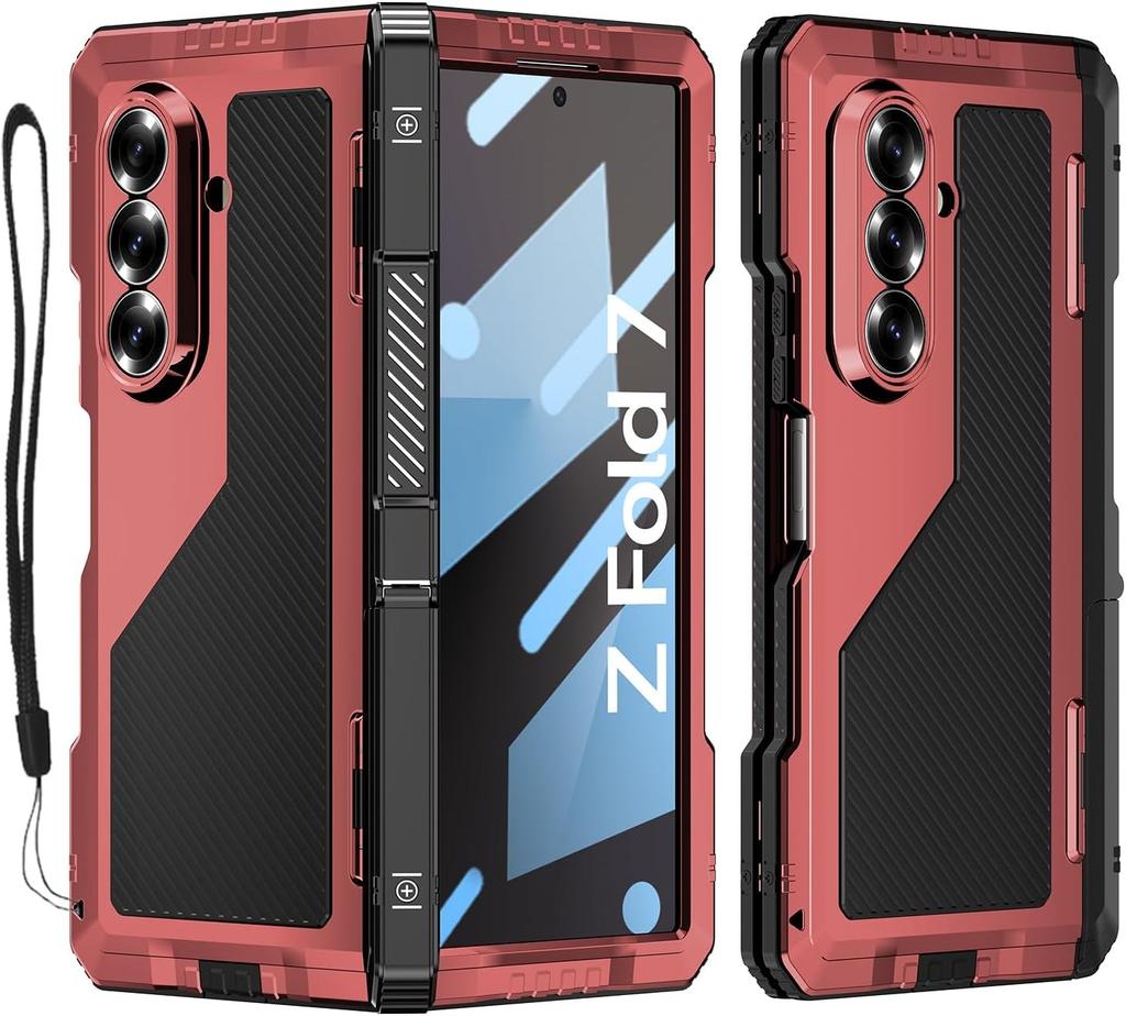 Case for Samsung Z Fold 7 6 5 4 Metal Heavy Duty Aluminum Bumper Shockproof Cover Screen Protection Bracket for Galaxy Z Fold 7