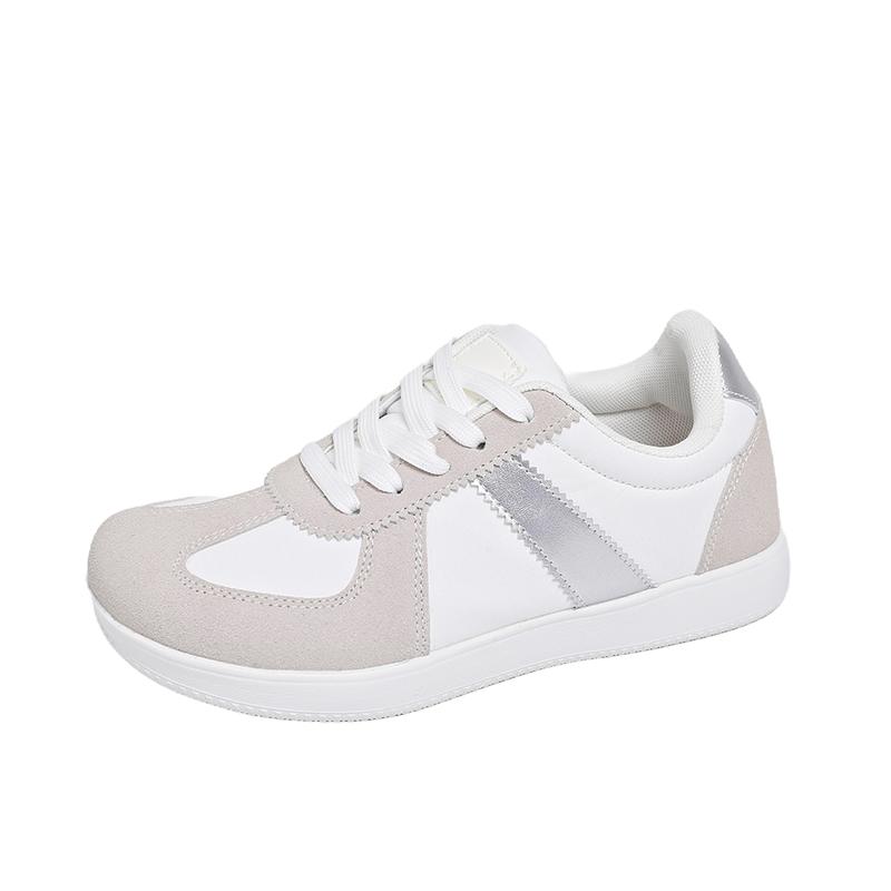 TUINANLE Girls Casual Chunky White Platform Sneakers Women Wide Toe Flat Sports Walking Shoes