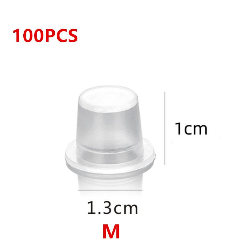 100pc S/M/L Plastic Disposable Microblading Tattoo Ink Cups Permanent Makeup Pigment Clear Holder Container Cap Tattoo Accessory