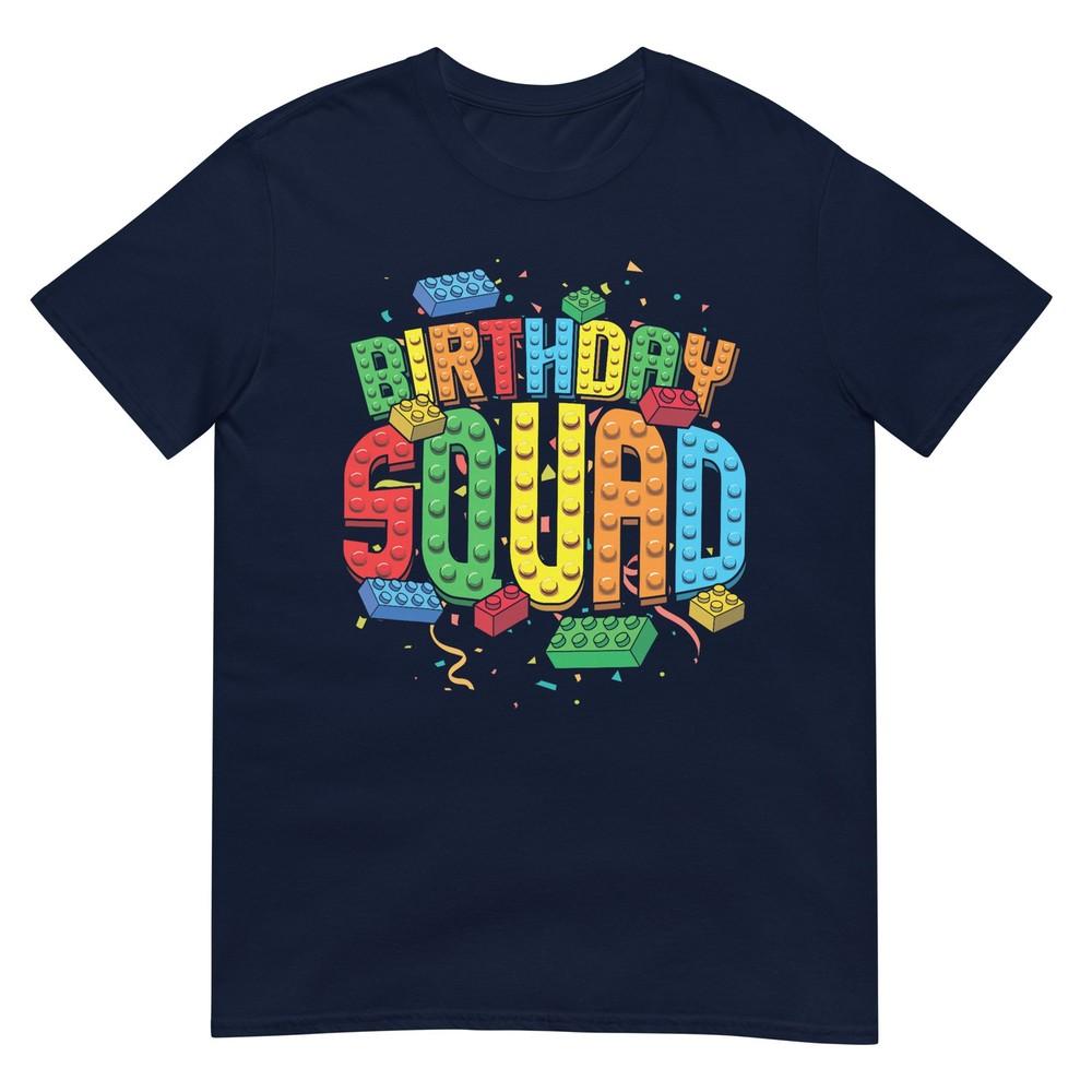 Birthday Squad Playing Bricks Brick Builder Block Building TShirt S