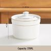 4.5-inch Gold Rim Ceramic Double Boiler Stew Pot with Lid