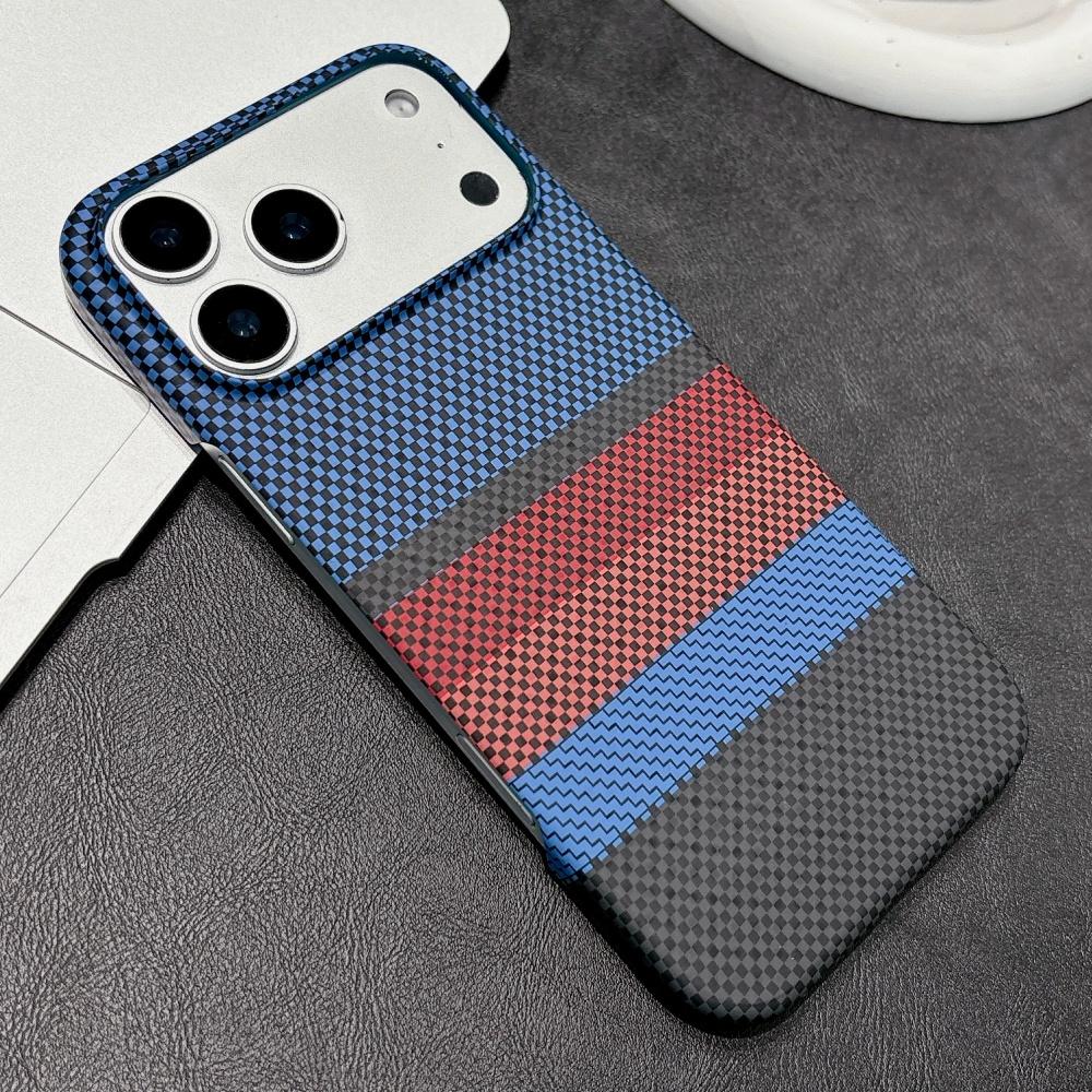Magnetic Stripe Pattern Carbon Fibre For Magsafe Case For iPhone 18 17 Air 16 15 Pro Max Wireless Charging Shockproof Hard Cover