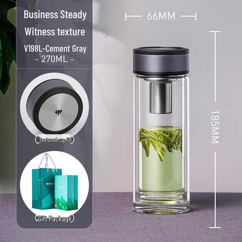 Wanxiang Double-Wall Borosilicate Glass Cup