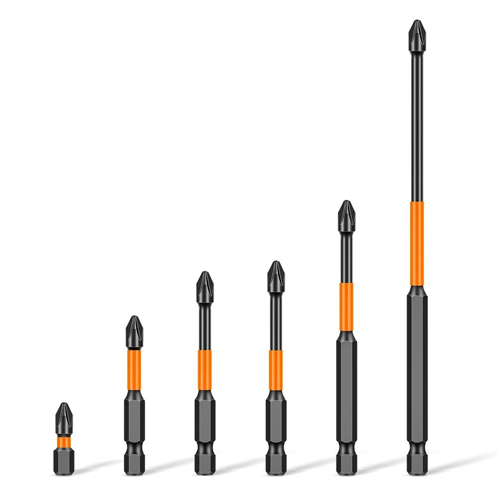 6pcs/10pcs Non-slip PH2 Magnetic Batch Head Electric Screwdriver Bit  Power Hand Tools