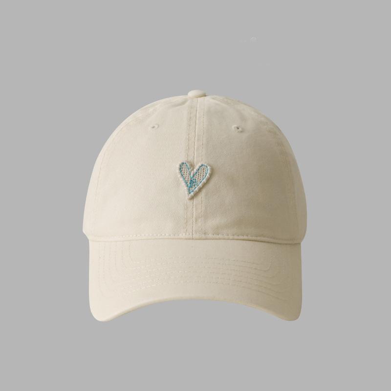 

Love baseball cap girls large size large head circumference soft top cap round face square face can wear cute hat men Adjustable