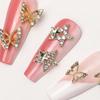 10Pcs/set DIY Nail Ornaments Star Nail Rhinestones Butterfly Nail Decorations  Lady