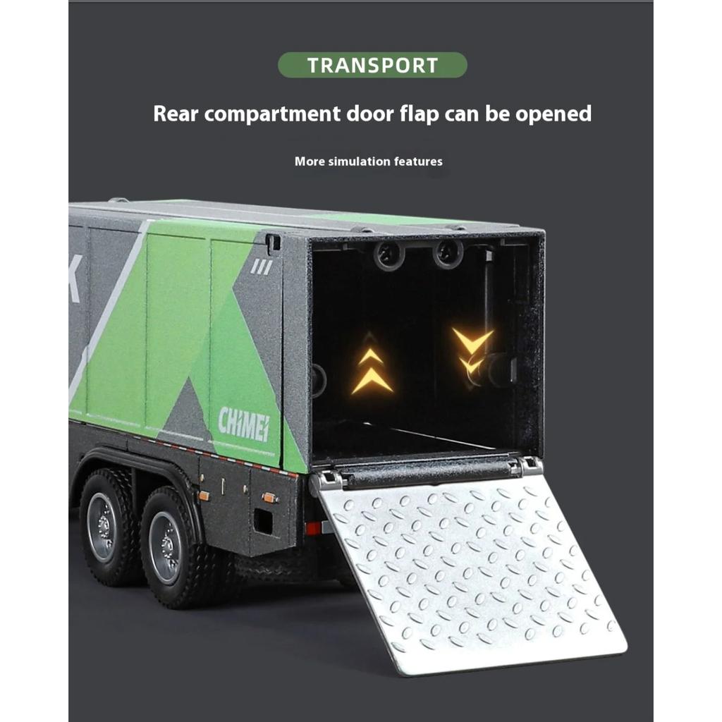 1/32 Wingspan Container Truck Alloy Toy Diecast Engineering Vehicle Model Collection of Hobby Decorative Fine Ornaments Kids Toy